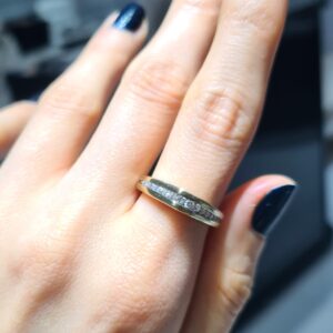 2. El 0,24 Karat Pırlanta Tasarım Yarımtur Yüzük ALM1058