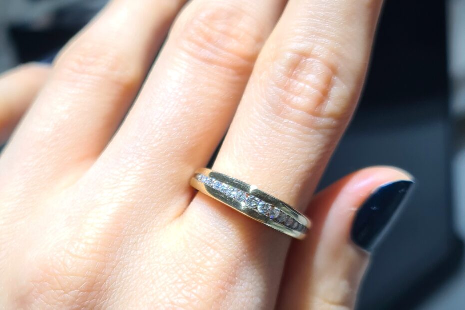 2. El 0,24 Karat Pırlanta Tasarım Yarımtur Yüzük ALM1058