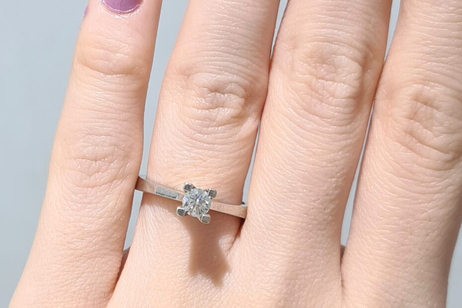 2. El 0,35 Karat Pırlanta Tektaş Yüzük X005695