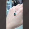 2. El 0,45 Karat Pırlanta ve Zümrüt Oval Kolye X005662