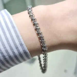 2. El 0,65 Karat Brown Pırlanta Tasarım Bileklik