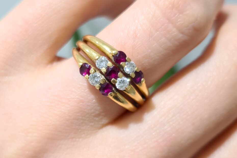 2. El 0,54 Karat Pırlanta ve Yakut Yüzük ALM1029