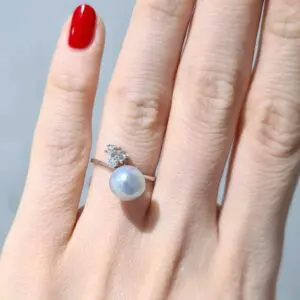 2. El 0,09 Karat Pırlantalı İnci Yüzük X005989