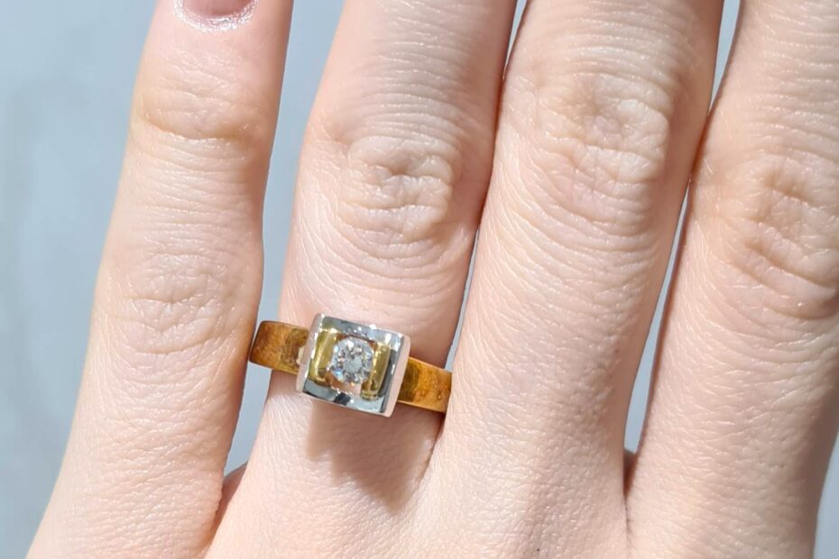 2. El 0,20 Karat Pırlanta Tasarım Tektaş Yüzük X005928