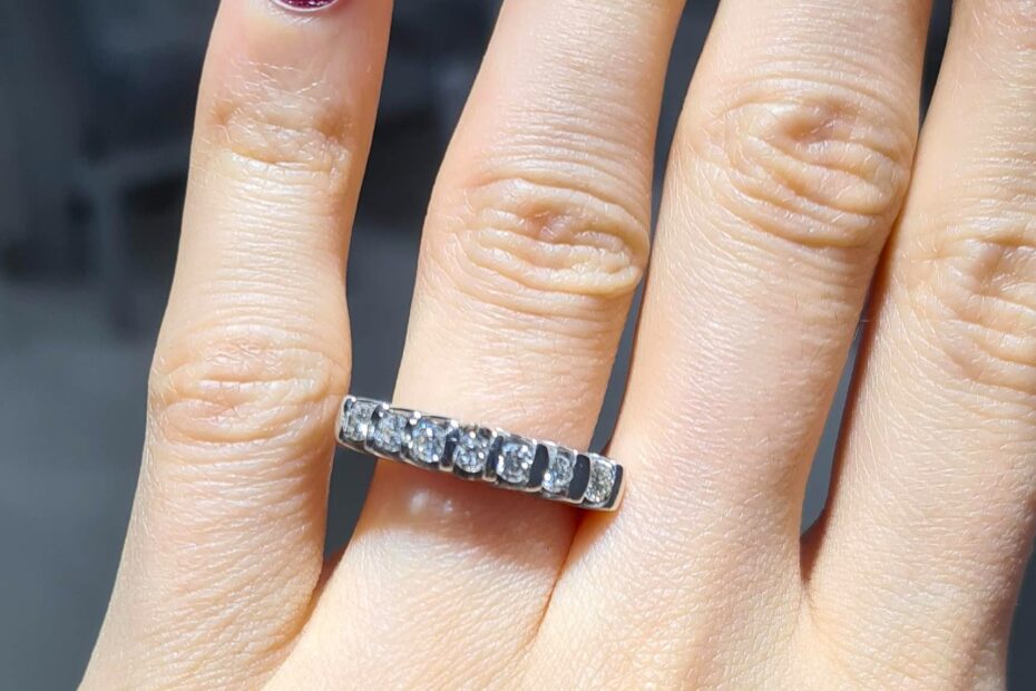 2. El 0,40 Karat Pırlanta Tasarım Yarımtur Yüzük X005901