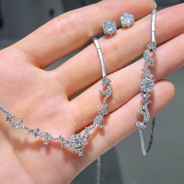 2. El 1,76 Karat Pırlanta Gerdanlık, Küpe ve Bileklik Set X005924 X005923 KP02143
