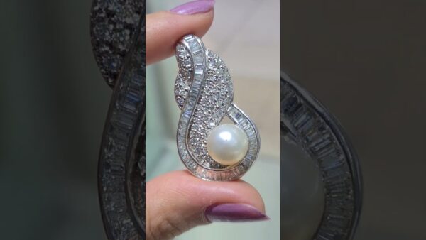 2. El 3,00 Karat Pırlanta ve İncili Kolye Ucu ürün videosu