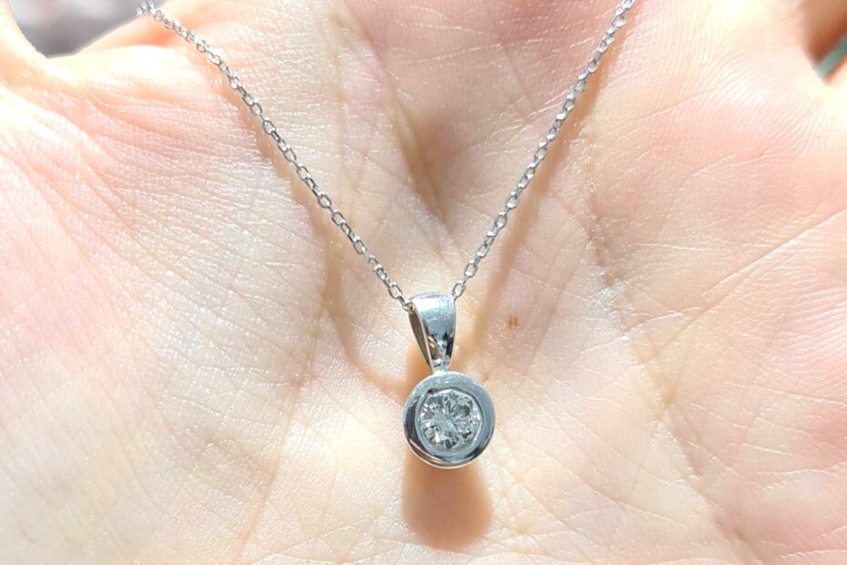 2. El 0,20 Karat Pırlanta Tektaş Kolye X006226