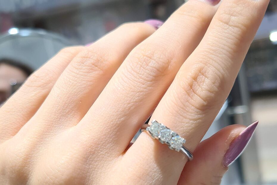 2. El 0,30 Karat Pırlanta Tria Yüzük X006218