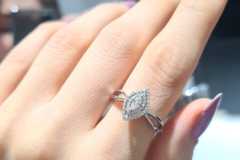 2. El 0,31 Karat Markiz Pırlanta Tasarım Yüzük X006220