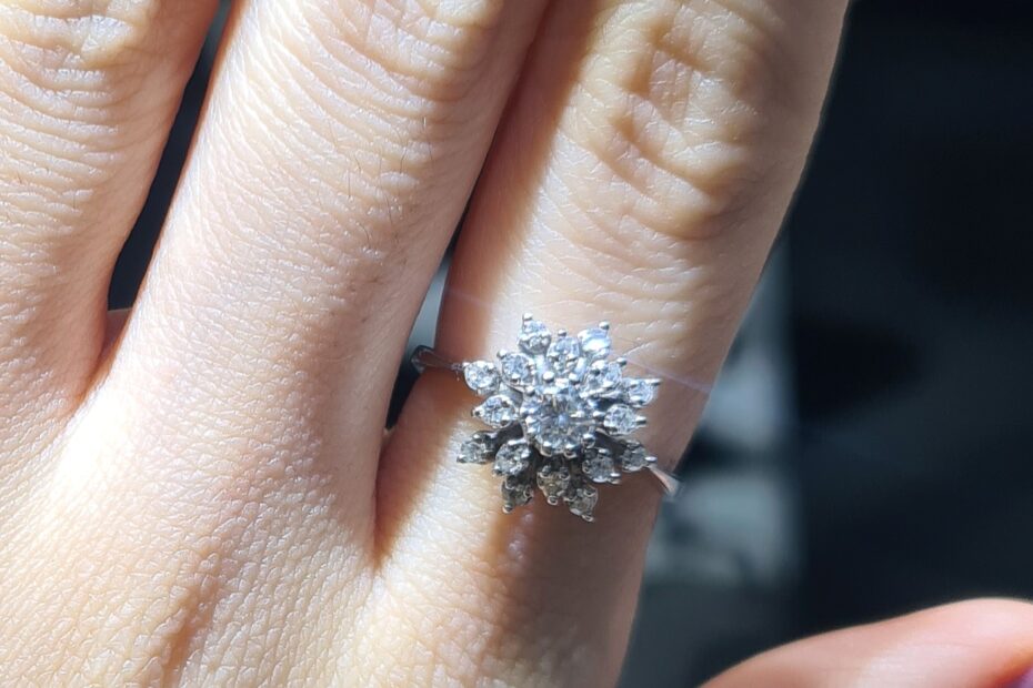 2. El 0,44 Karat Pırlanta Çiçek Yüzük X006090