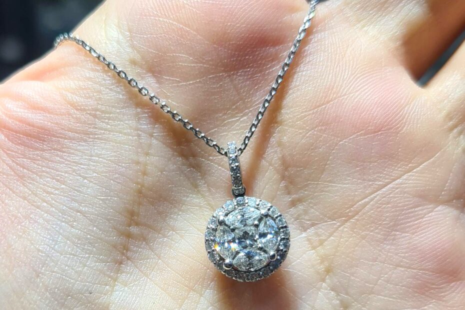 2. El 0,80 Karat Markiz Pırlantalı Kolye X006127