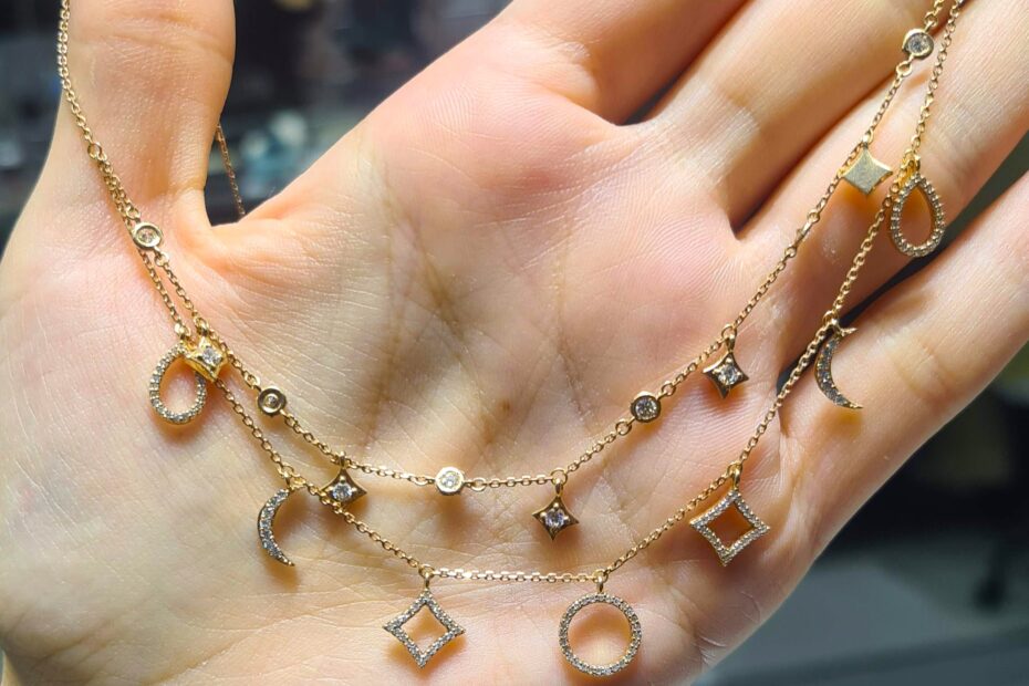 2. El 0,80 Karat Pırlantalı Hareketli Tasarım Kolye X006301