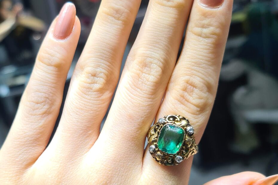 2. El 1,84 Karat Pırlanta ve Turmalin Yüzük