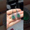 2.El Pırlanta 5,97 Karat Elmas Ve Zümrüt Küpe KK00037 