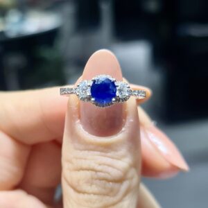 2. El 0,49 Karat Pırlanta ve Safir Yüzük