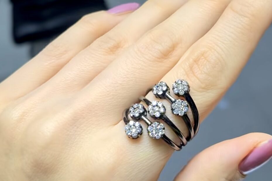 2. El 1,10 Karat Elmas Çiçekli Fantezi Yüzük X006328