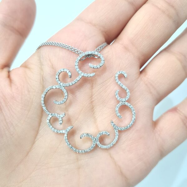 2.El 1,10 Ct Pırlanta Tasarım Kolye — görsel 1