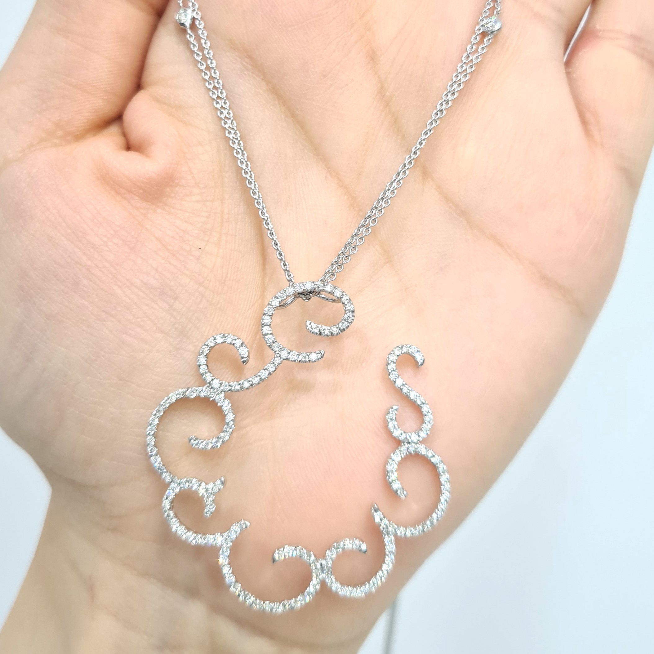 2.El 1,10 Ct Pırlanta Tasarım Kolye - Görsel 2