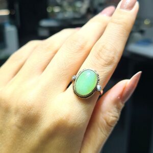 2.El Pırlanta 0,02 Karat Doğal Renkli Taş Fantezi Yüzük