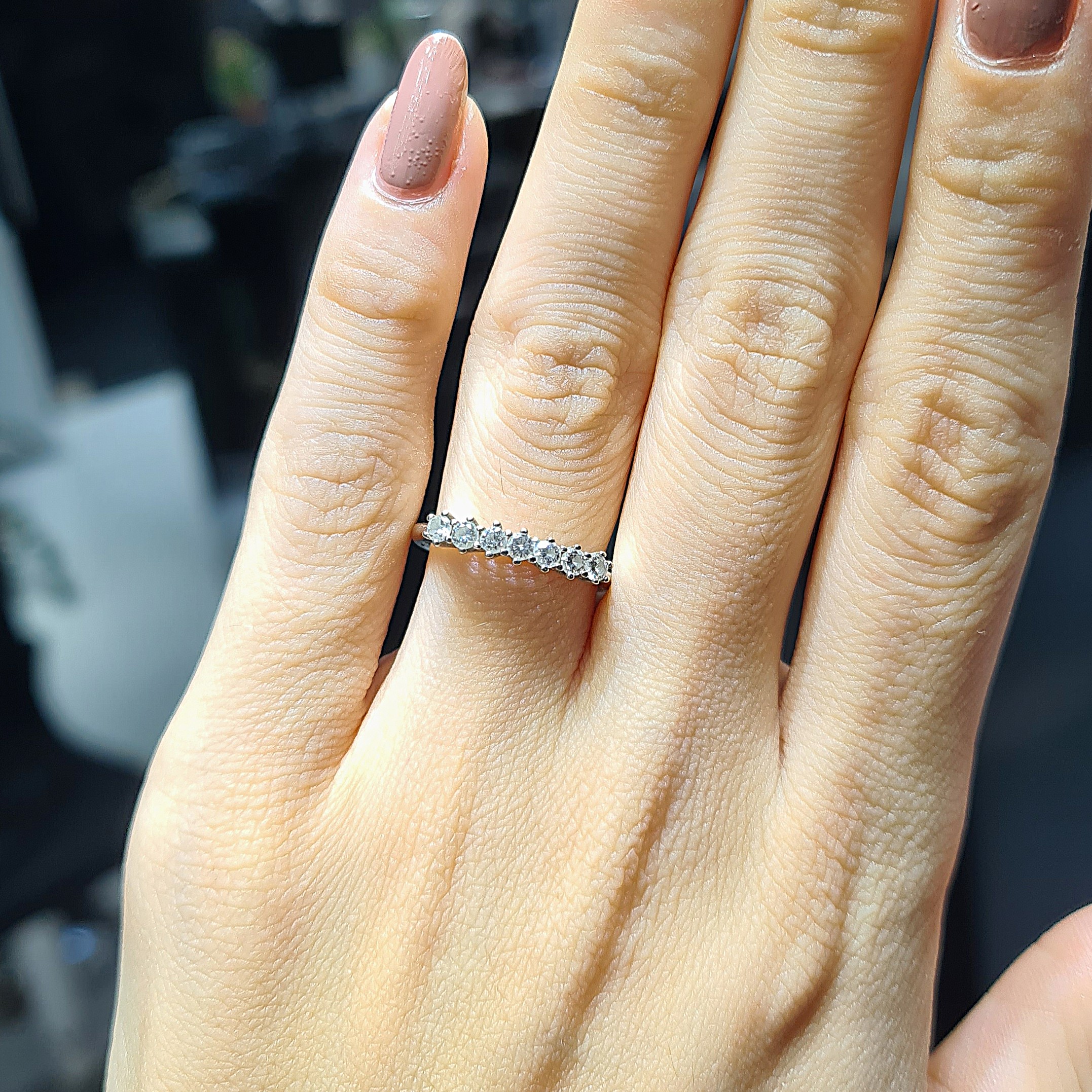 2.El Pırlanta 0,30 Karat Yarımtur Yüzük