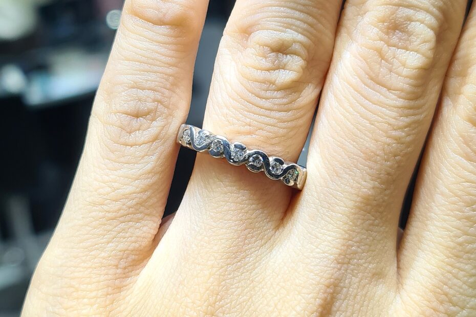 2.El Pırlanta 0,14 Karat Yarımtur Yüzük X006718