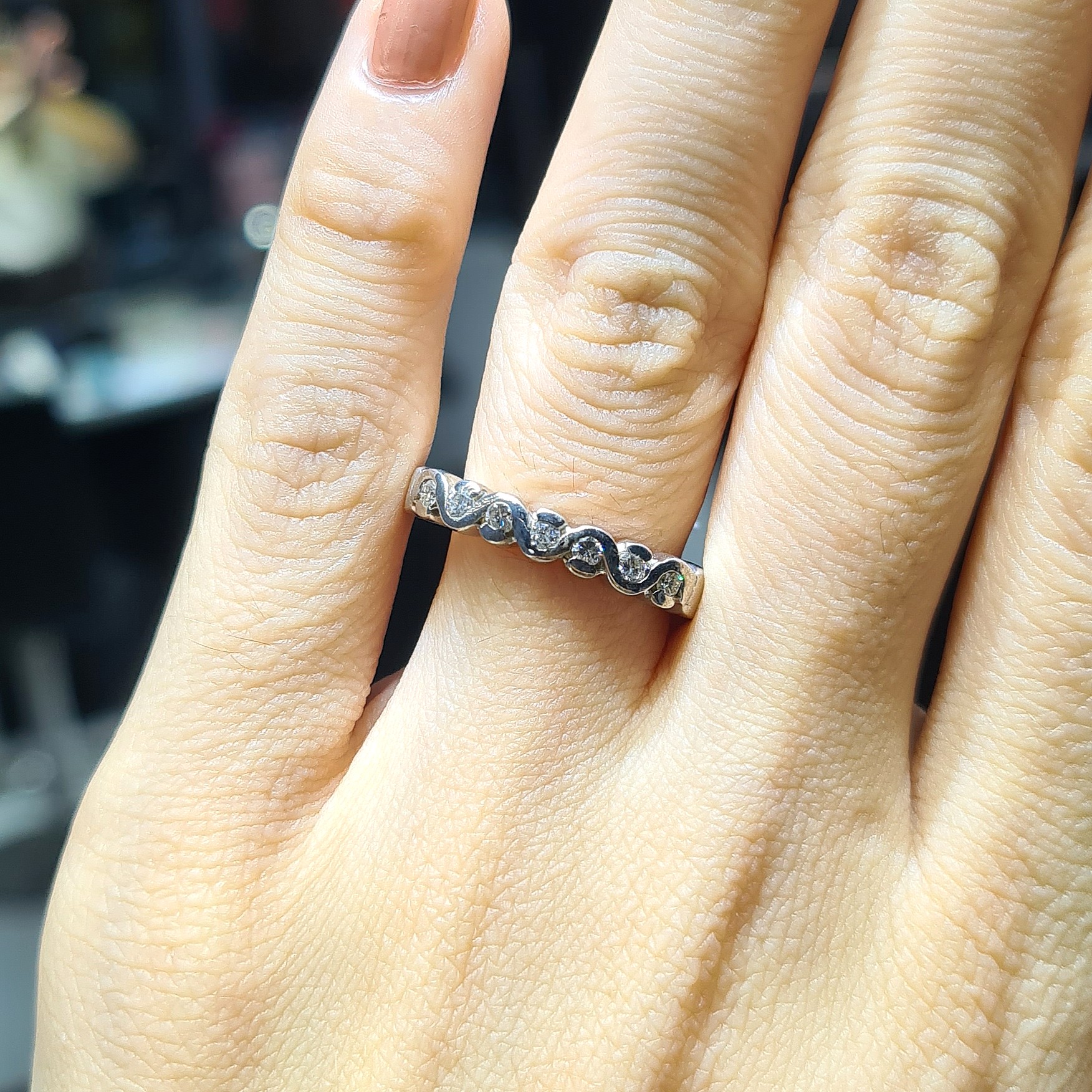 2.El Pırlanta 0,14 Karat Yarımtur Yüzük X006718