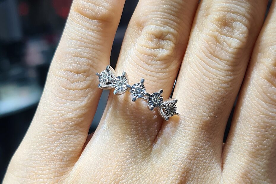 2.El Pırlanta 0,15 Karat Beştaş Yüzük X006719