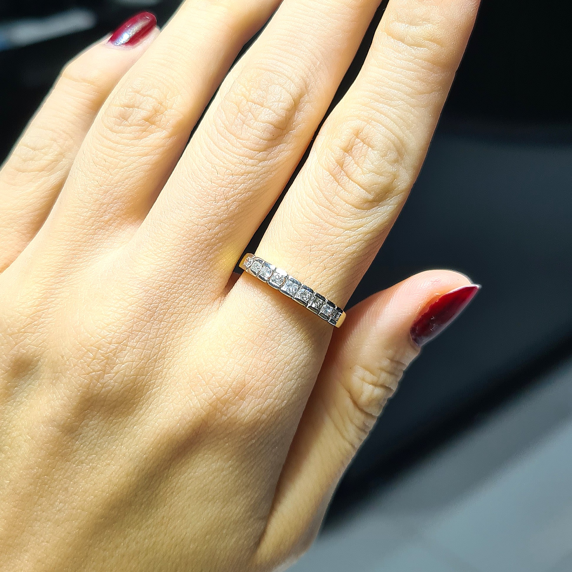 2.El Pırlanta 0,20 Karat Yarımtur Yüzük