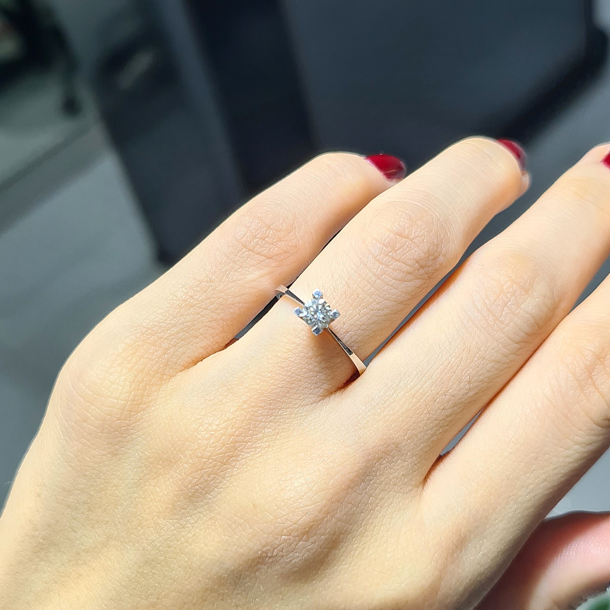 2.El Pırlanta 0,30 Karat HRD Sertifikalı Tektaş Yüzük X006591