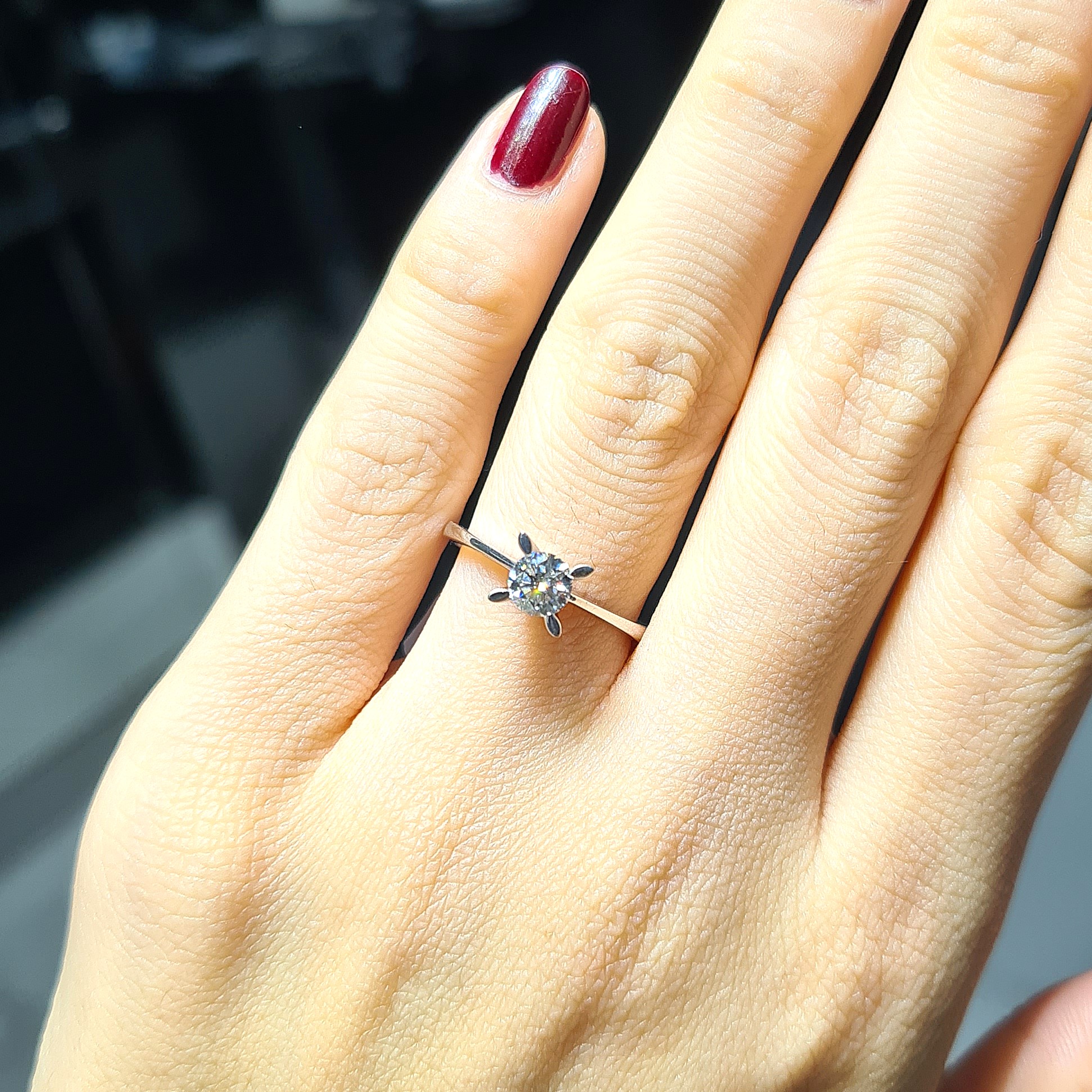 2.El Pırlanta 0,45 Karat GIA Sertifikalı Tektaş Yüzük X006615