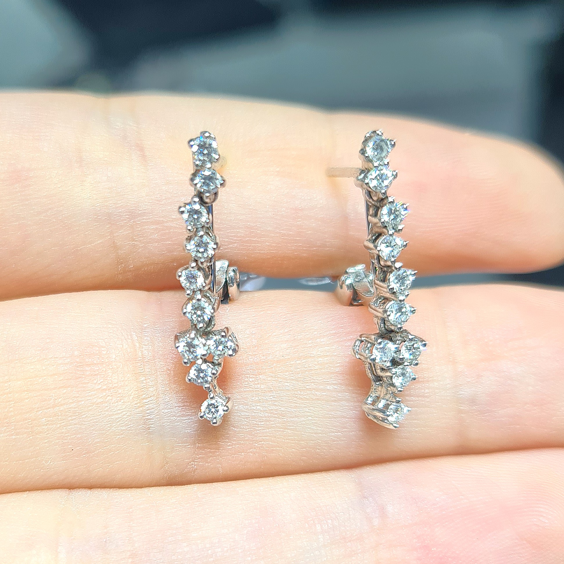 2.El Pırlanta 0,47 Karat Salkım Küpe X006347