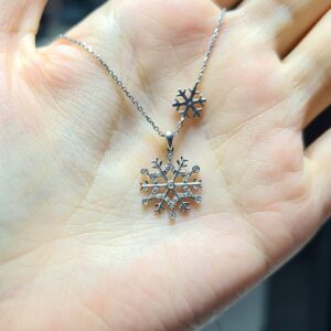 2.El Pırlanta 0,11 Karat Zen Damgalı Kar Tanesi Kolye X006848