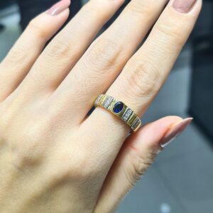 2.El Pırlanta 0,26 Karat Pırlanta ve Safir Yüzük X006799