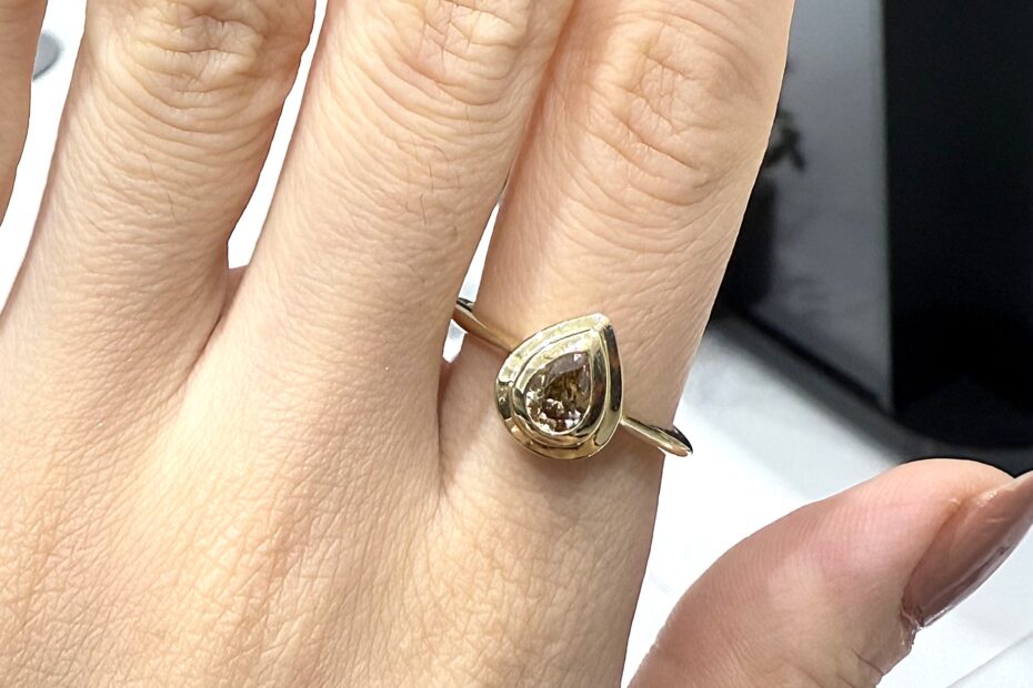 2.El Pırlanta 0,30 Karat Damla Tektaş Yüzük ALM1104