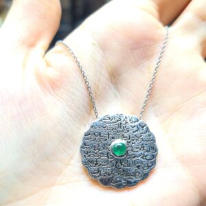 2.El Pırlanta 0,30 Karat Pırlanta ve Zümrüt Kolye X006853