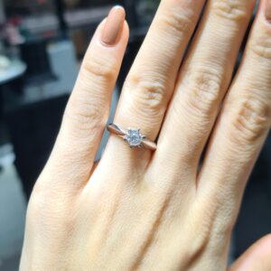 2.El Pırlanta 0,48 Karat HRD Sertifikalı Tektaş Yüzük X006750