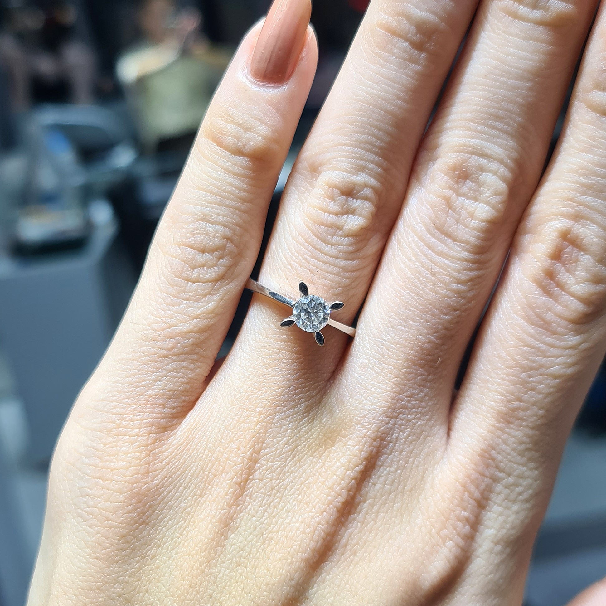 2.El Pırlanta 0,49 Karat HRD Sertifikalı Tektaş Yüzük X006768