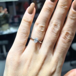 2.El Pırlanta 0,54 Karat D Renk HRD Sertifikalı Tektaş Yüzük X006816