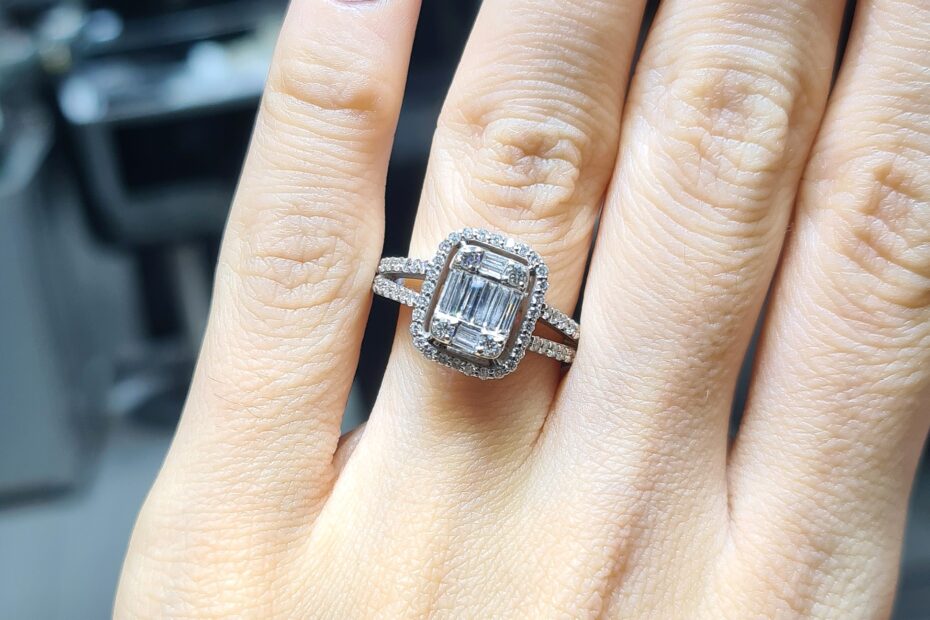 2.El Pırlanta 0,87 Karat Zen Sertifikalı Baget Yüzük X006811