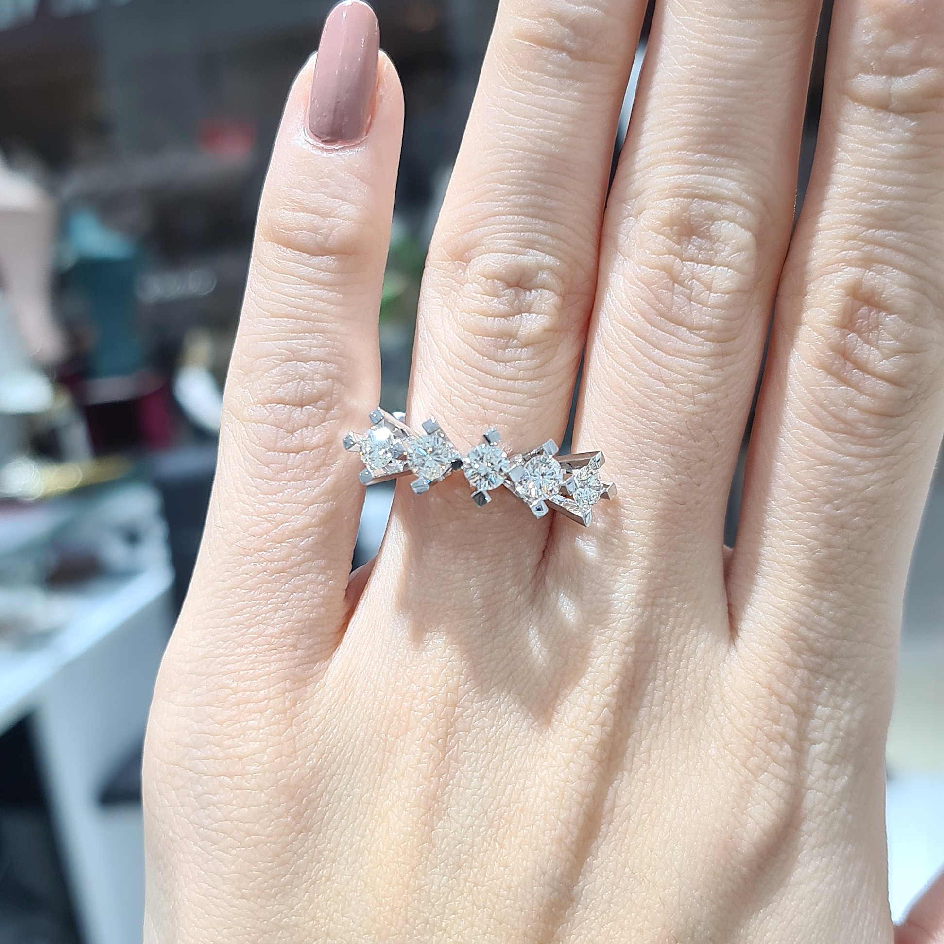 2.El Pırlanta 1,26 Karat Beştaş Yüzük X006815