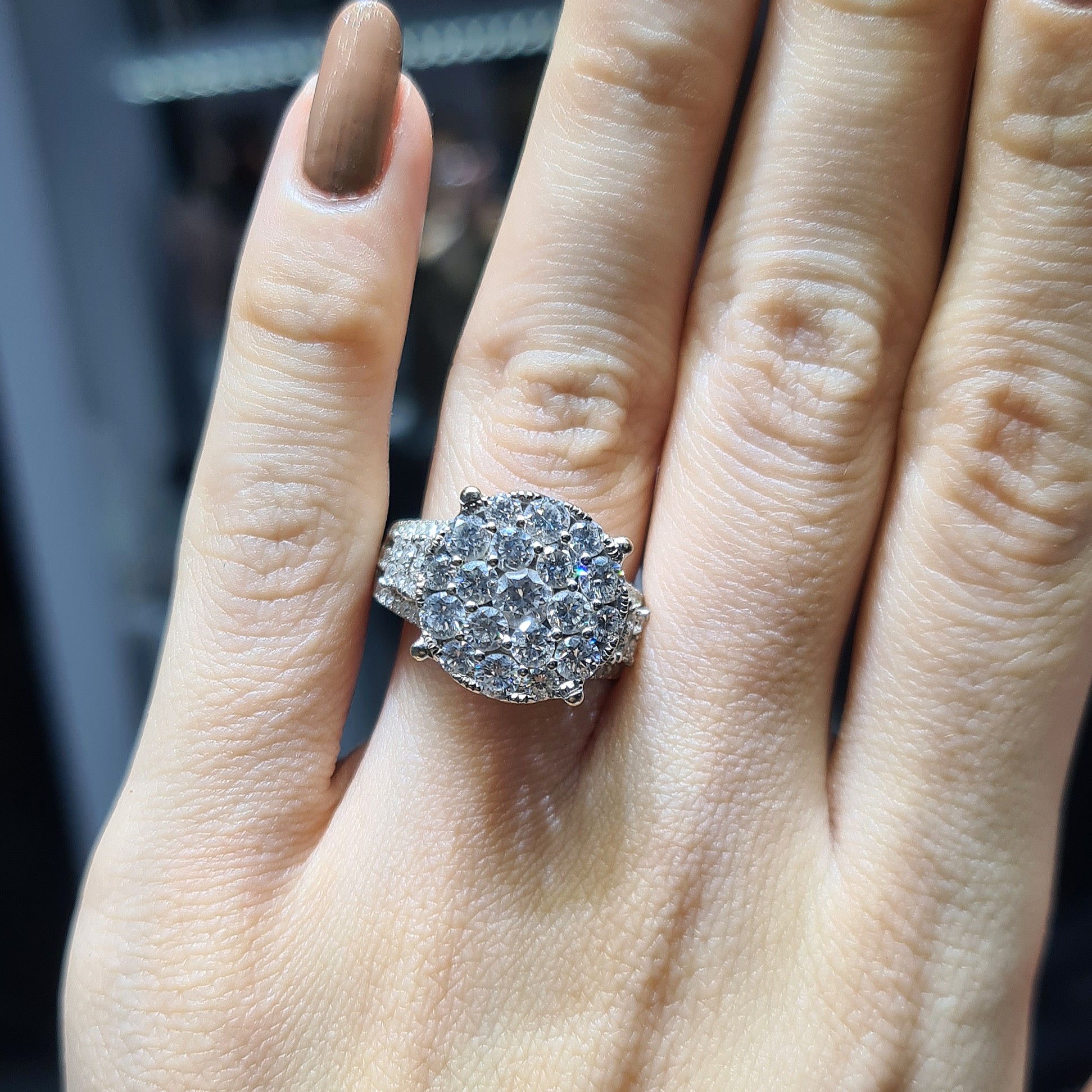 2.El Pırlanta 3,20 Karat Zen Damgalı Fantezi Yüzük X006834