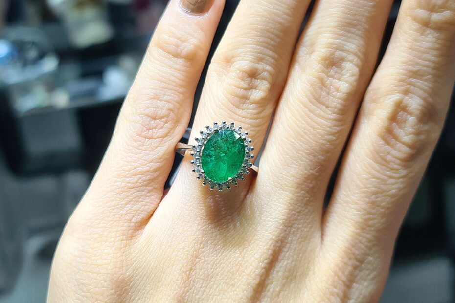 2.El Pırlanta 3,34 Karat Pırlanta ve Zümrüt Yüzük X006857