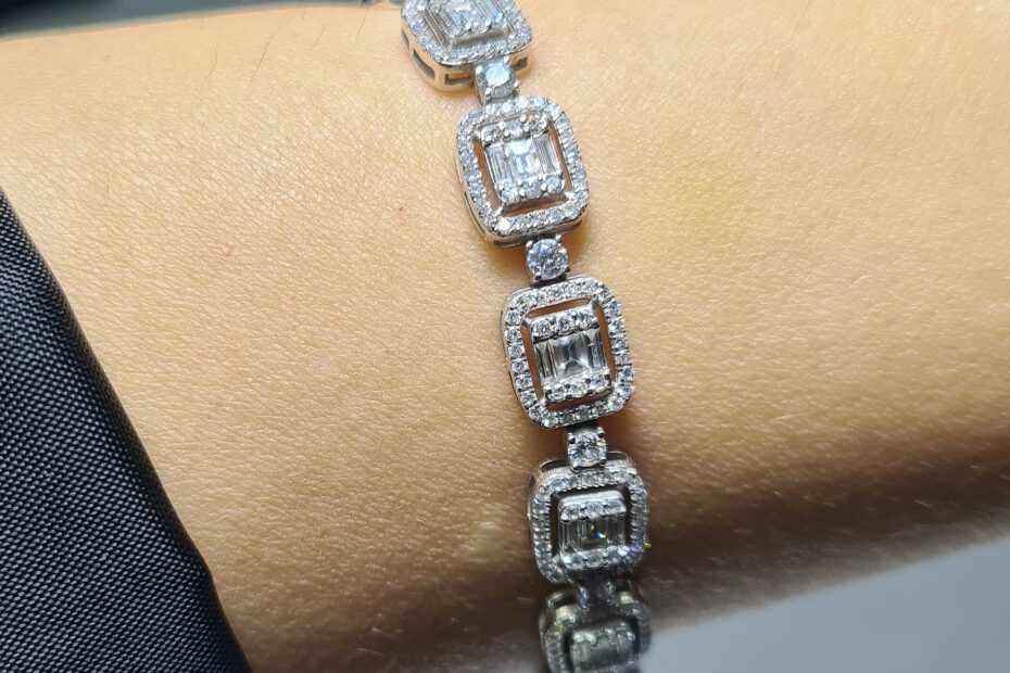 2.El Pırlanta 5,50 Karat Baget Bileklik X006786