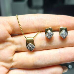 2.El Pırlanta Kolye-Küpe Set X006879-X006880