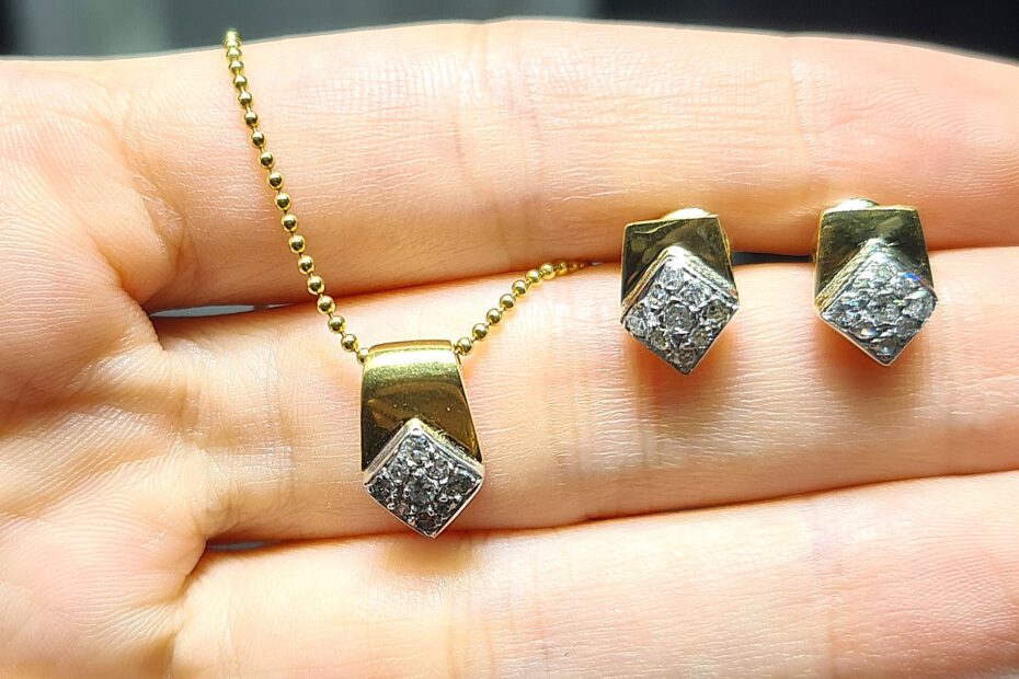 2.El Pırlanta Kolye-Küpe Set X006879-X006880