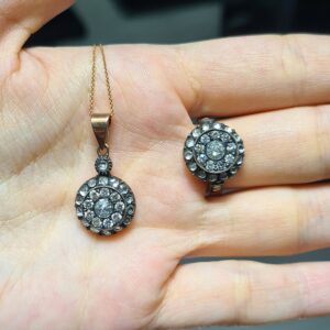 2.El Pırlanta Kolye-Yüzük Elmas Set KK00123-KK00113