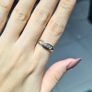 2.El Pırlanta 0,24 Karat Dört Taşlı Yüzük ALM1144