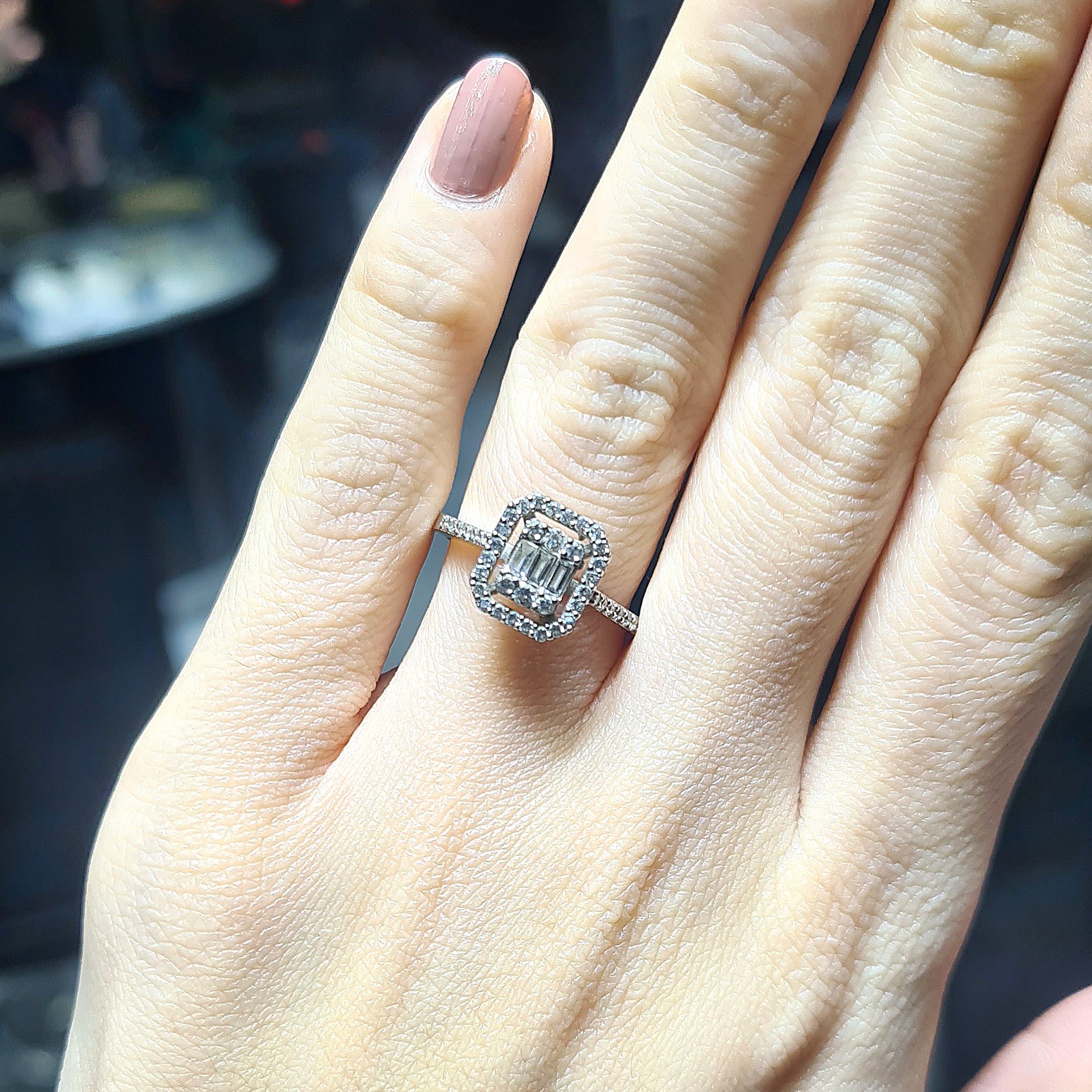 2.El Pırlanta 0,40 Karat Baget Yüzük X006993