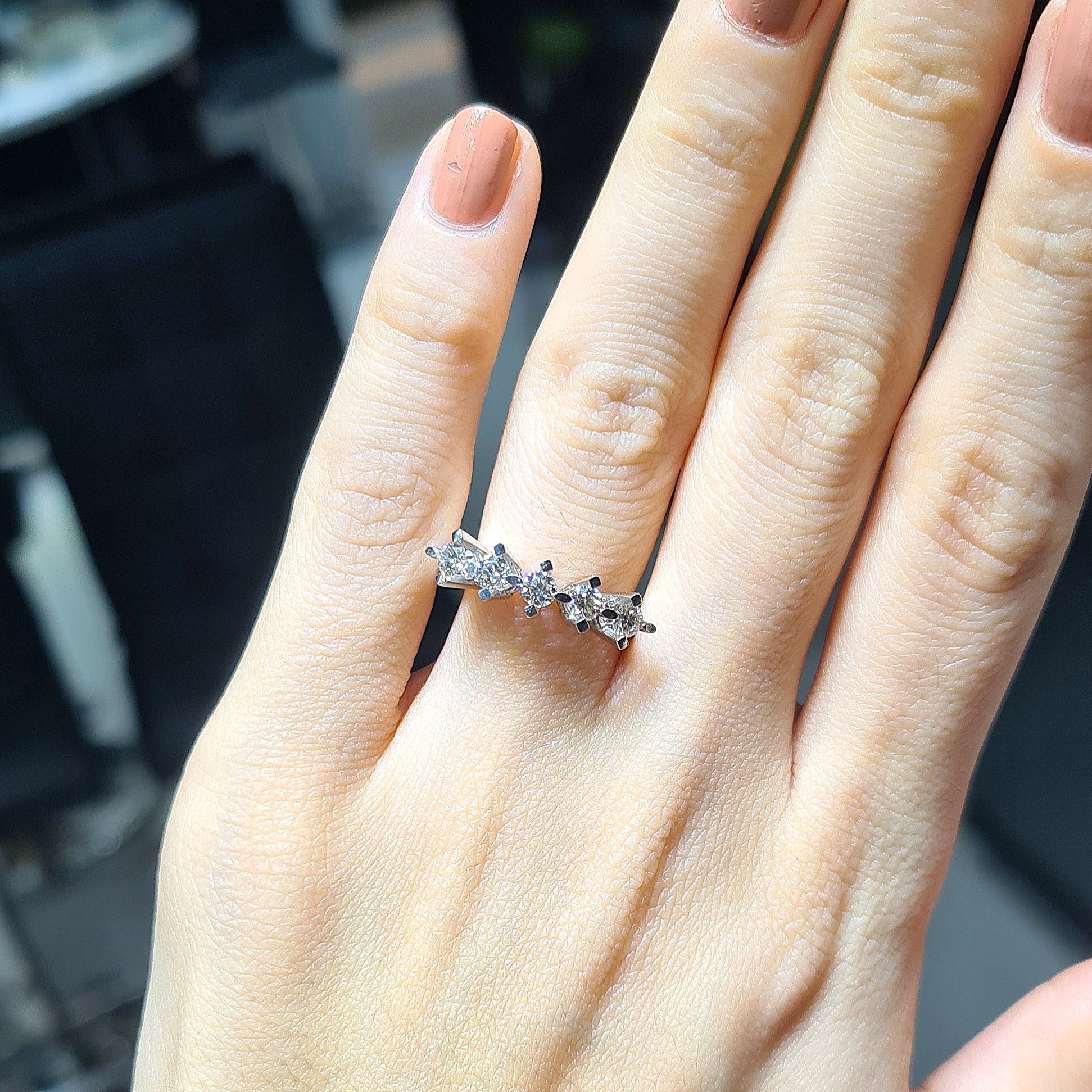 2.El Pırlanta 0,50 Karat Beştaş Yüzük X006907